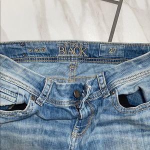 Buckle black crop jeans